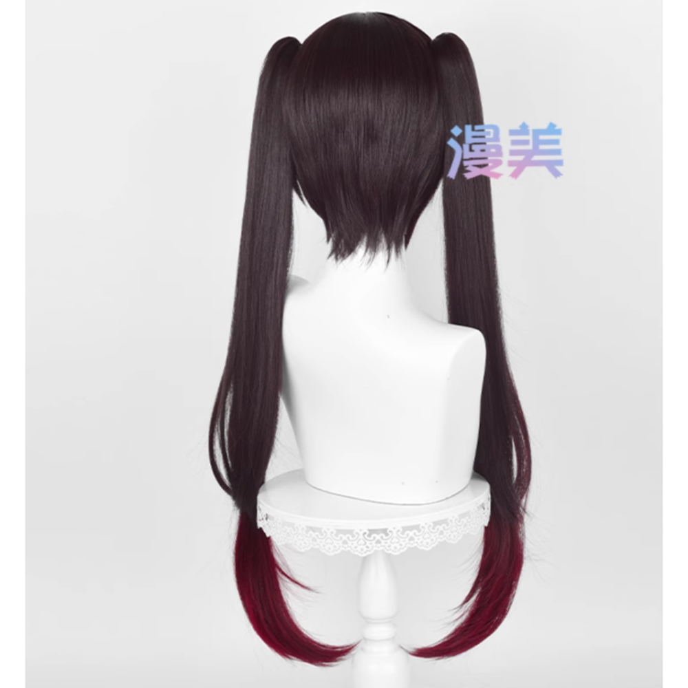 初心者♡Cosplay 假髮 花火 崩壞：星穹鐵道 雙馬尾 棕色 cos-細節圖3