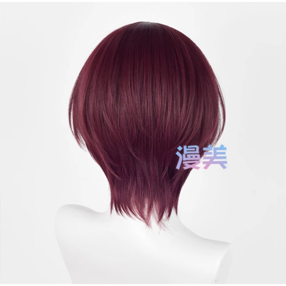 初心者♡Cosplay 假髮 蘇枋隼飛 防風少年 中分 短髮 棕紅色 棕色 cos-細節圖3