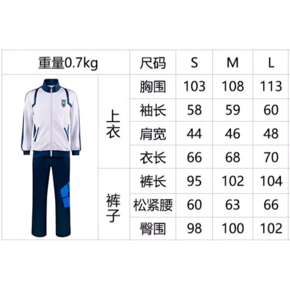 初心者♡Cosplay 藍色監獄 運動服 體育服 外套 服裝 止誠士郎 潔世一 蜂樂回 蜂樂迴 糸師凜 cos-細節圖2