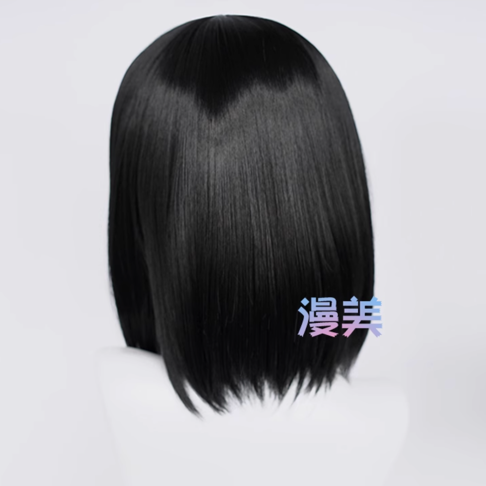 初心者♡Cosplay 假髮 米卡莎 三笠 進擊的巨人 自然黑 黑色 短髮 萬用款 cos-細節圖4