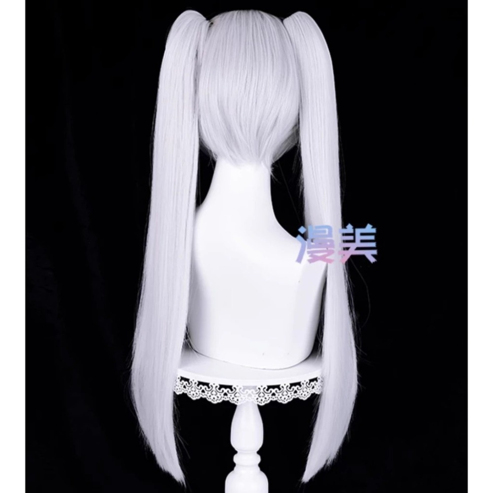 初心者♡Cosplay 假髮 芙莉蓮 葬送的芙莉蓮 雙馬尾 銀白色 cos-細節圖3