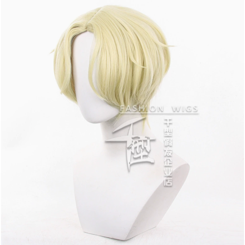 初心者♡Cosplay 假髮 Luka 盧卡 淺金色 金色 千型 短髮 男角 異星舞台 異形舞台 cos-細節圖4