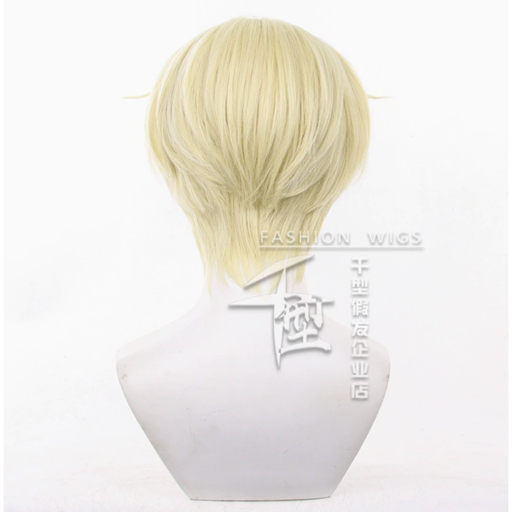 初心者♡Cosplay 假髮 Luka 盧卡 淺金色 金色 千型 短髮 男角 異星舞台 異形舞台 cos-細節圖5