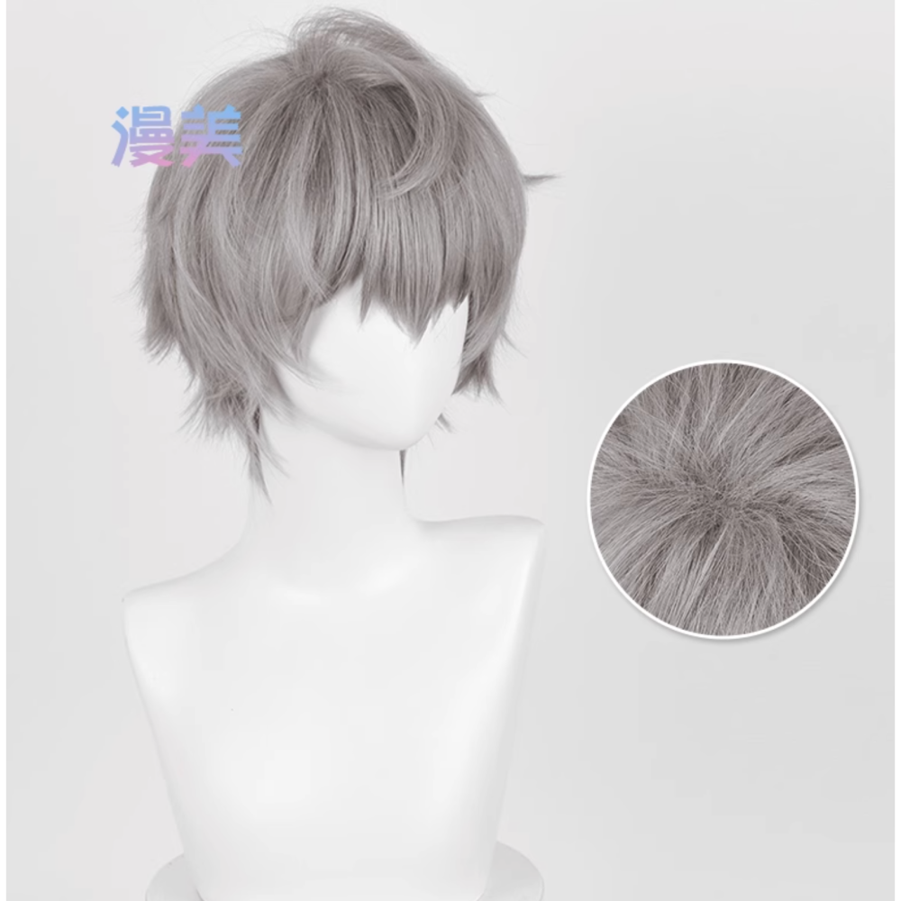 初心者♡Cosplay 假髮 Till 蒂爾 異星舞台 異形舞台 灰色 男角 短髮 cos-細節圖2