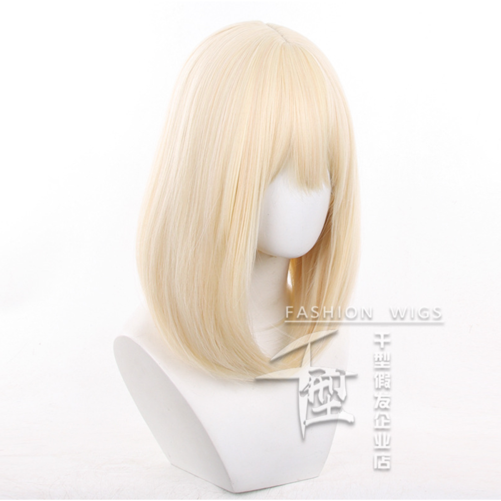 初心者♡Cosplay 假髮 三角初華 初華 淺金色 金色 40cm BanG Dream! cos-細節圖2