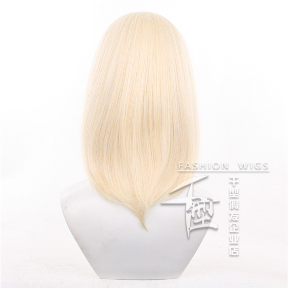 初心者♡Cosplay 假髮 三角初華 初華 淺金色 金色 40cm BanG Dream! cos-細節圖4