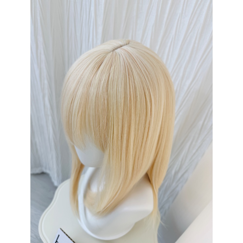 初心者♡Cosplay 假髮 三角初華 初華 淺金色 金色 40cm BanG Dream! cos-細節圖5