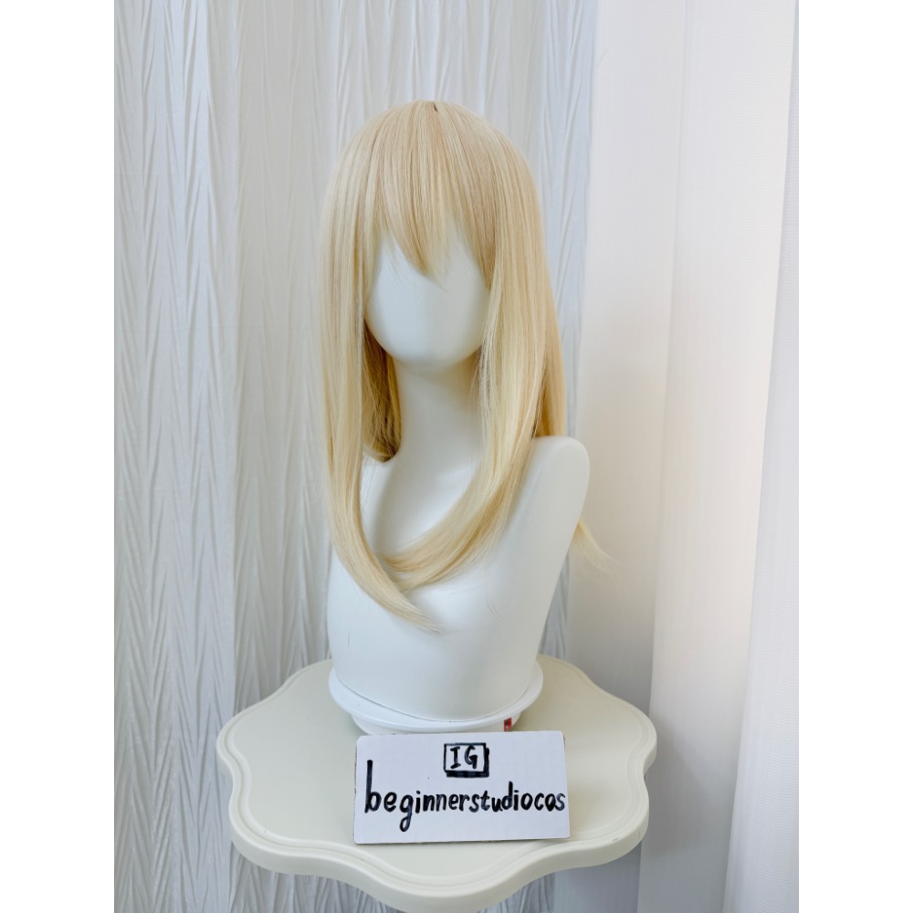 初心者♡Cosplay 假髮 三角初華 初華 淺金色 金色 40cm BanG Dream! cos-細節圖8