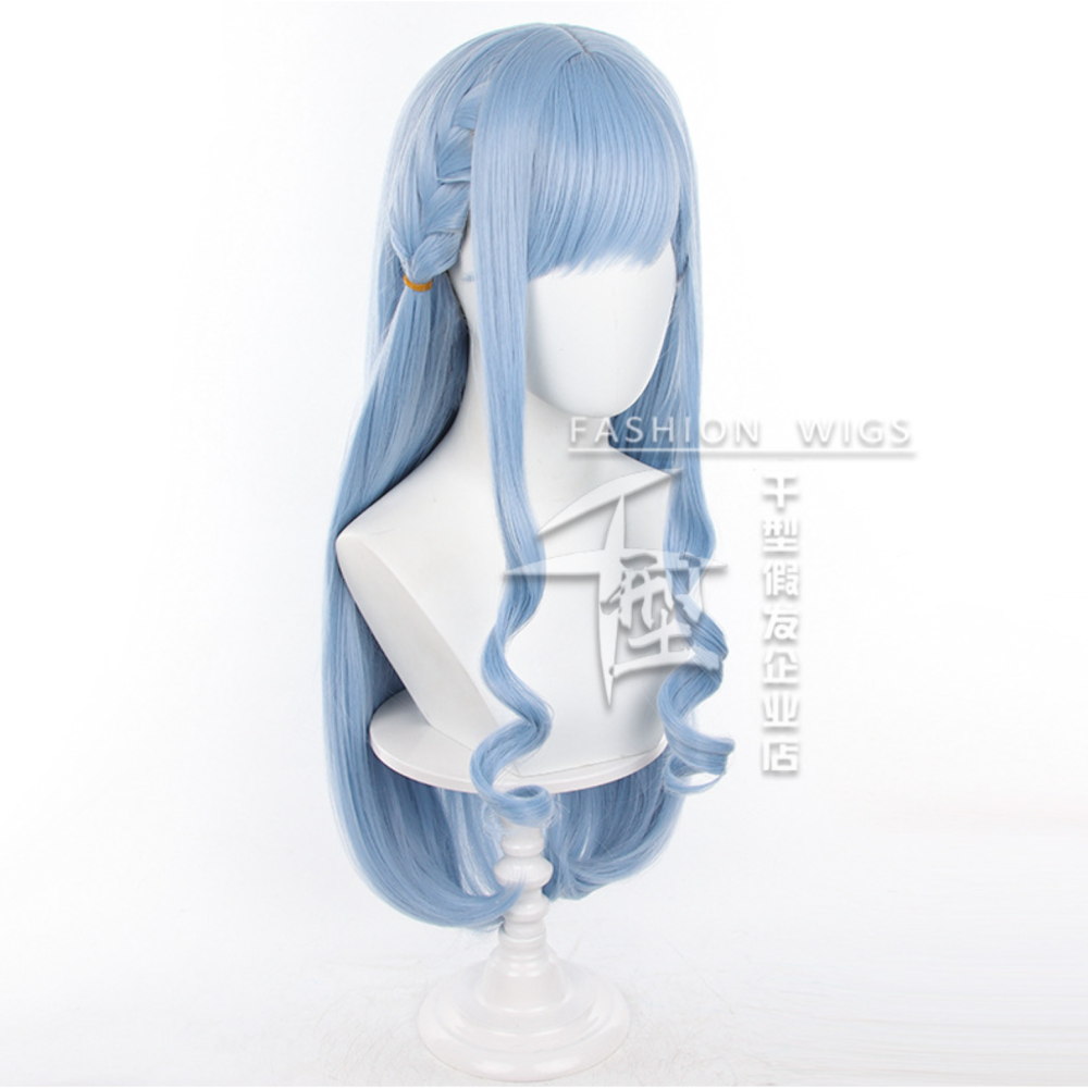 初心者♡Cosplay 假髮 豐川祥子 長髮 藍色 BanG Dream! 千型 cos-細節圖3