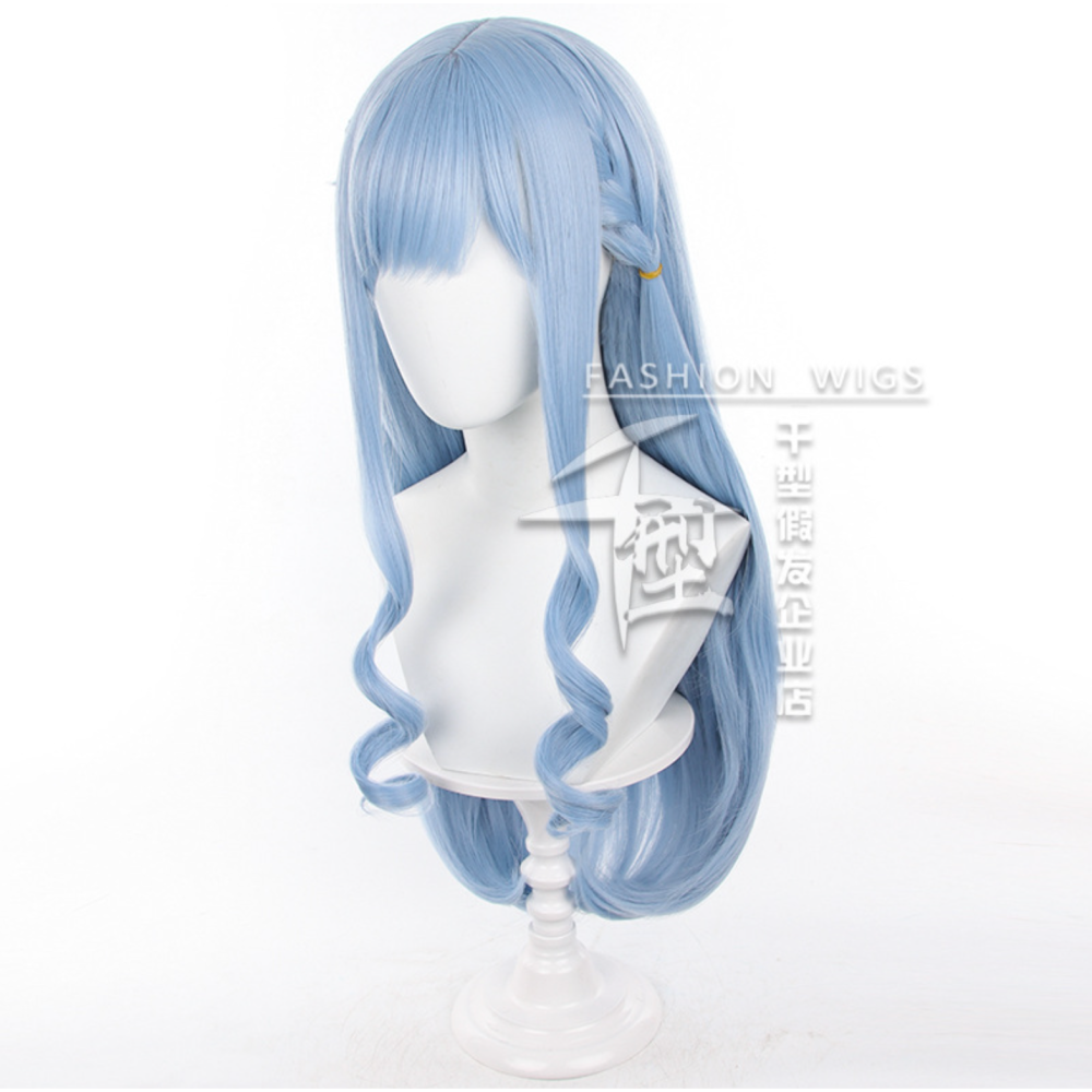 初心者♡Cosplay 假髮 豐川祥子 長髮 藍色 BanG Dream! 千型 cos-細節圖4