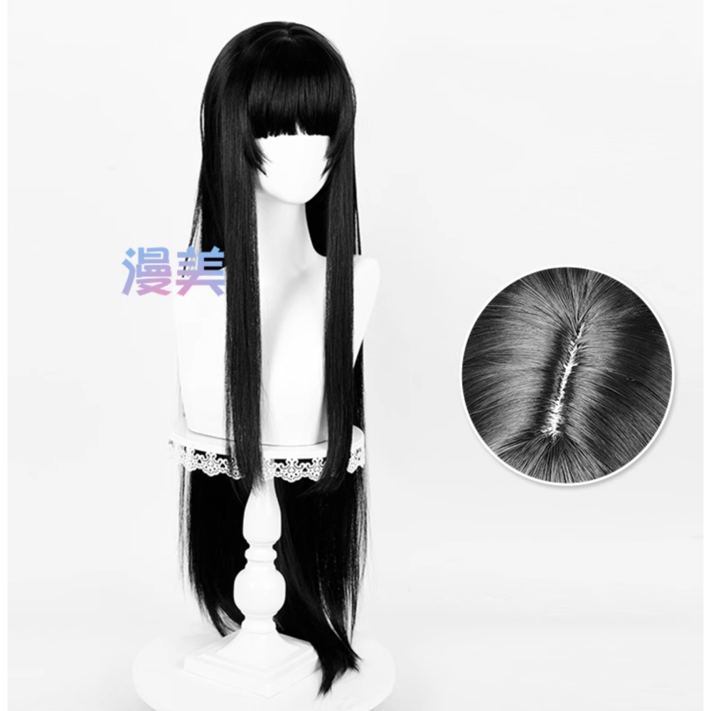 初心者♡Cosplay 假髮 佴和 女版 長髮 黑色 直髮 黑長直 頭七怪談 cos-細節圖2