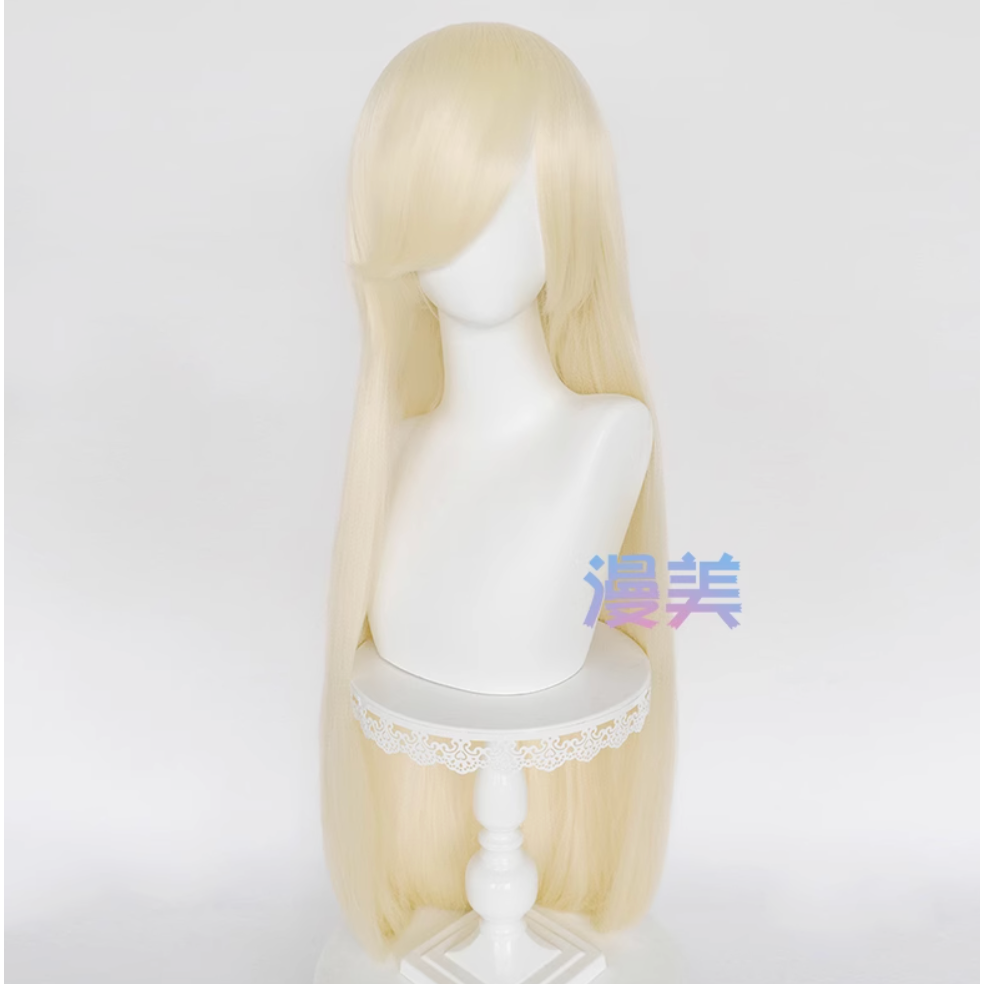 初心者♡Cosplay 假髮 亞克絲 玉米鬚 100cm 100公分 萬用款 長髮 直髮 長直髮 漫美 cos-規格圖2