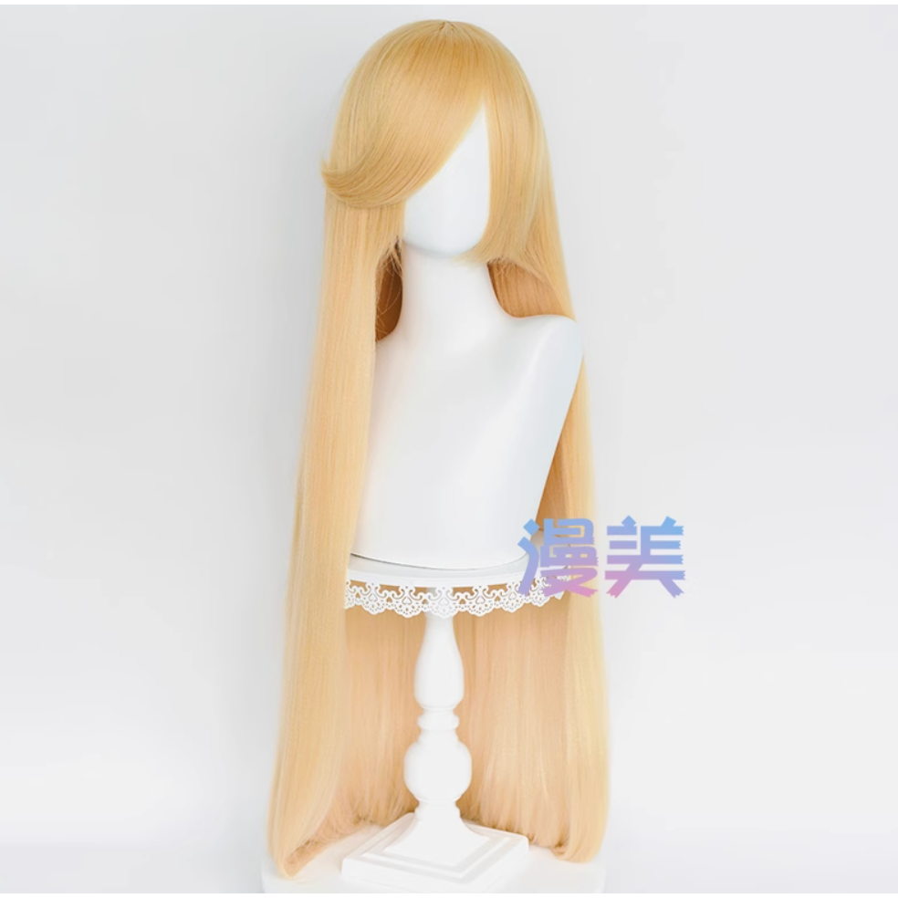 初心者♡Cosplay 假髮 亞克絲 玉米鬚 100cm 100公分 萬用款 長髮 直髮 長直髮 漫美 cos-規格圖2