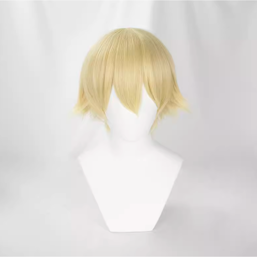 初心者♡Cosplay 假髮 千型 30公分 30cm 萬用款 短髮 少年款 金色 白色 粉紅色 cos-規格圖1