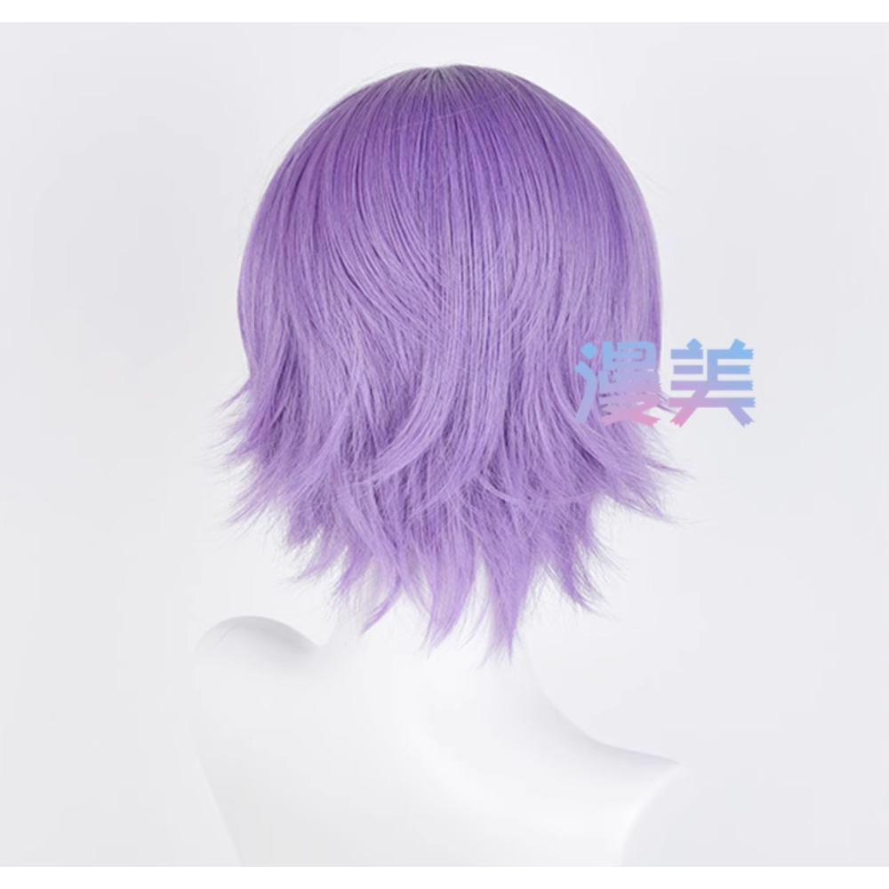 初心者♡Cosplay 假髮 神代類 世界計畫繽紛舞台 紫色 短髮 cos-細節圖3