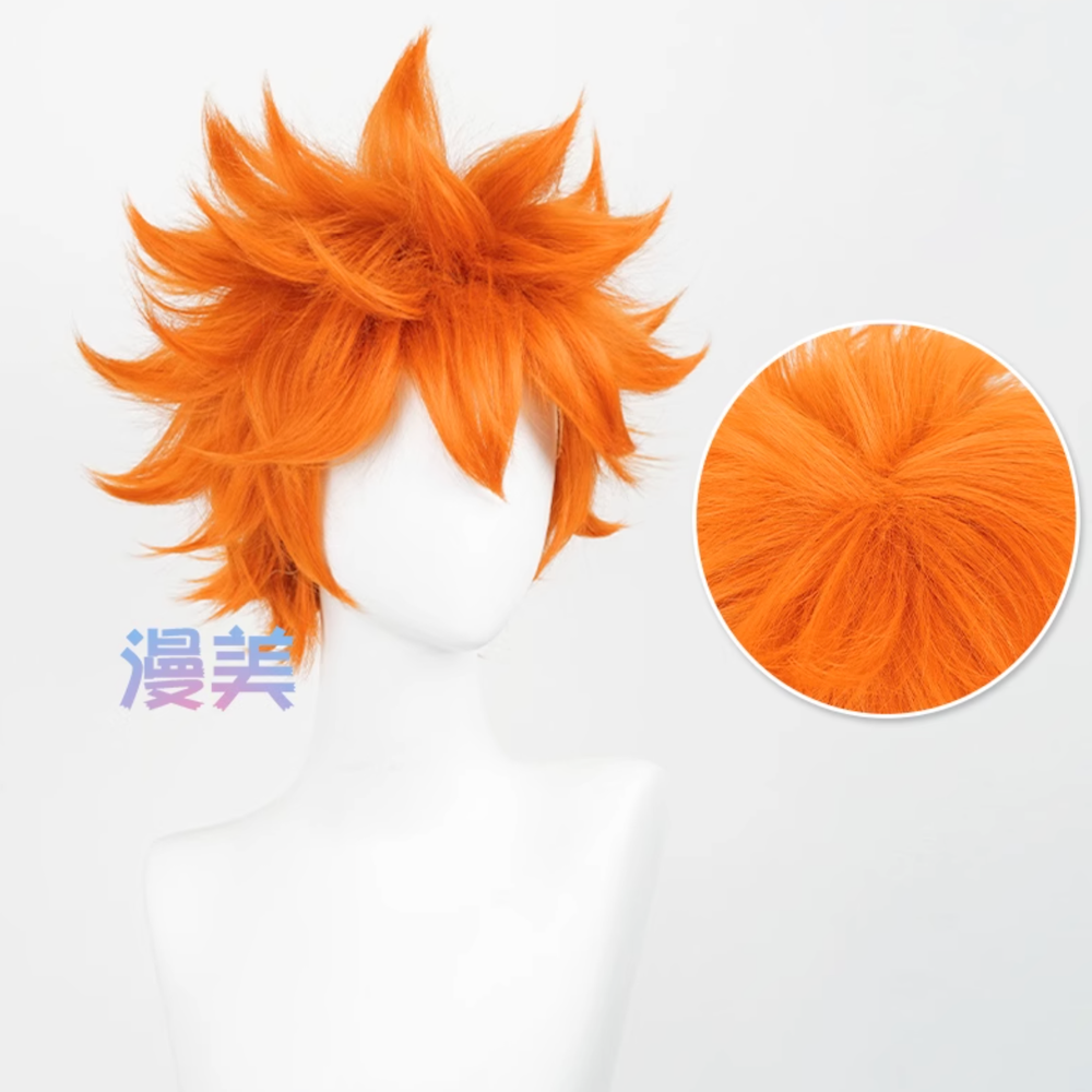 初心者♡Cosplay 假髮 日向翔陽 橘色 反翹 沖天 排球少年 cos-細節圖2