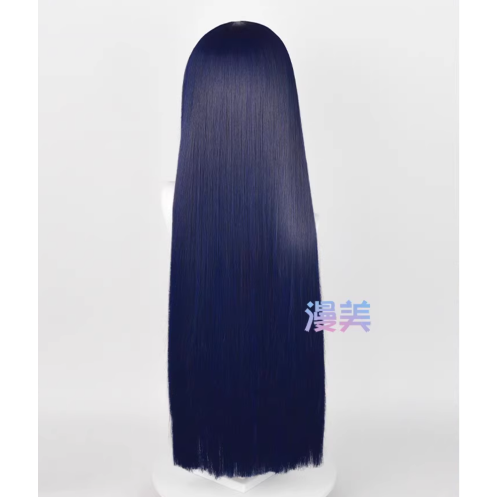 初心者♡Cosplay 假髮 日向雛田 深藍色 藍黑色 長直髮 80公分 cos-細節圖2
