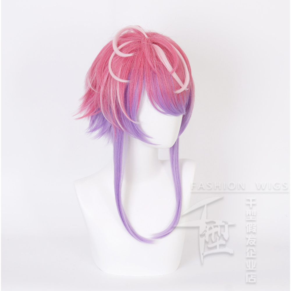 初心者♡Cosplay 假髮 飴村亂數 催眠麥克風 粉紅色 cos-細節圖2