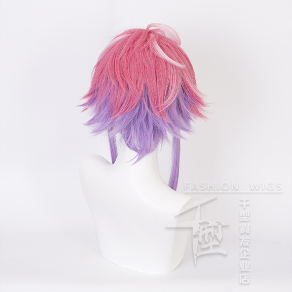 初心者♡Cosplay 假髮 飴村亂數 催眠麥克風 粉紅色 cos-細節圖3