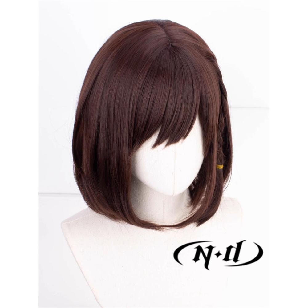 初心者♡Cosplay 假髮 東雲繪名 世界計畫繽紛舞台 咖啡色 棕色 短髮 cos-細節圖3