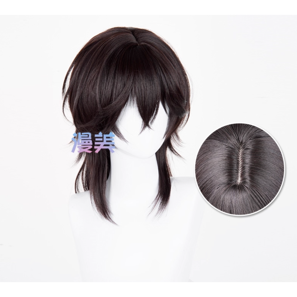 初心者♡Cosplay 假髮 玖蘭樞 吸血鬼騎士 深棕色 黑棕色 男角 狼尾 cos-細節圖2