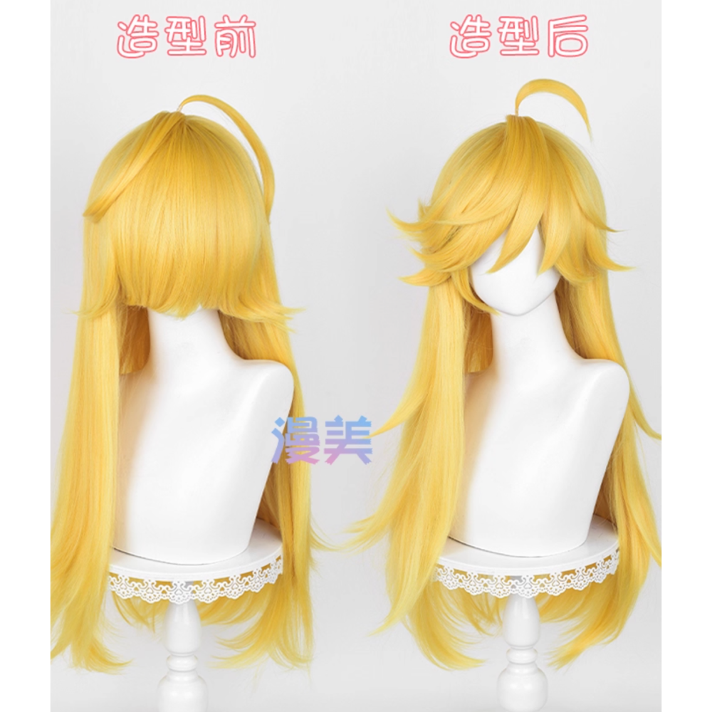 初心者♡Cosplay 假髮 Panty 吊帶襪天使 金黃色 金色 長髮 cos-細節圖4