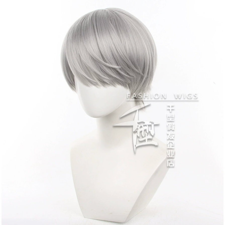 初心者♡Cosplay 假髮 鳴上悠 女神異聞錄4 Persona4 灰色 銀灰色 銀色 短髮 cos-細節圖3