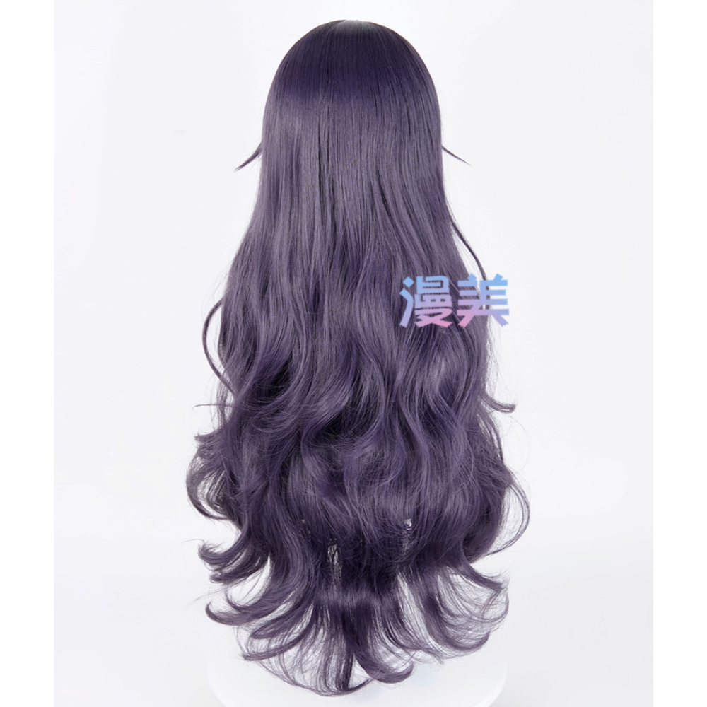 初心者♡Cosplay 假髮 和栗薰子 薰香花朵凛然綻放 長捲髮 卷髮 紫色 cos-細節圖3