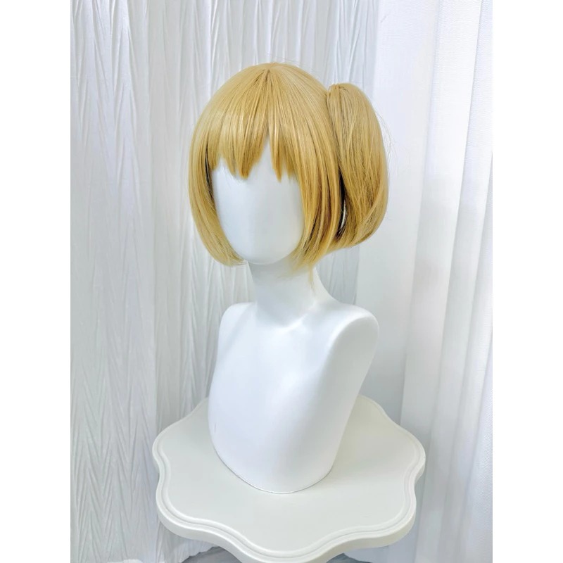 初心者♡Cosplay 假髮 谷地仁花 排球少年 黃色 金黃色 短髮 cos-細節圖6