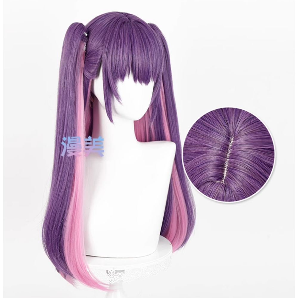 初心者♡Cosplay 假髮 米莉艾拉 橘美花莉 美花鈴 2.5次元的誘惑 紫色 雙馬尾 長髮 cos-細節圖2
