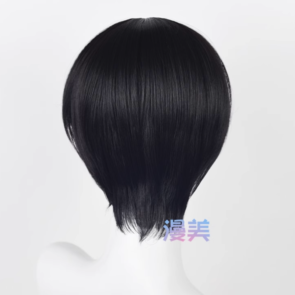 初心者♡Cosplay 假髮 影山飛雄 排球少年 短髮 黑色 男角 少年款 萬用款 cos-細節圖3