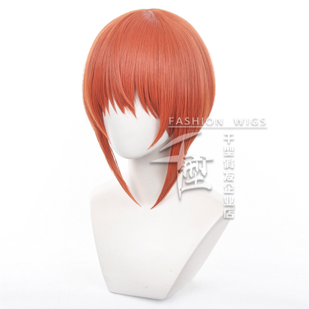 初心者♡Cosplay 假髮 神樂 銀魂 橘色 短髮 cos-細節圖3