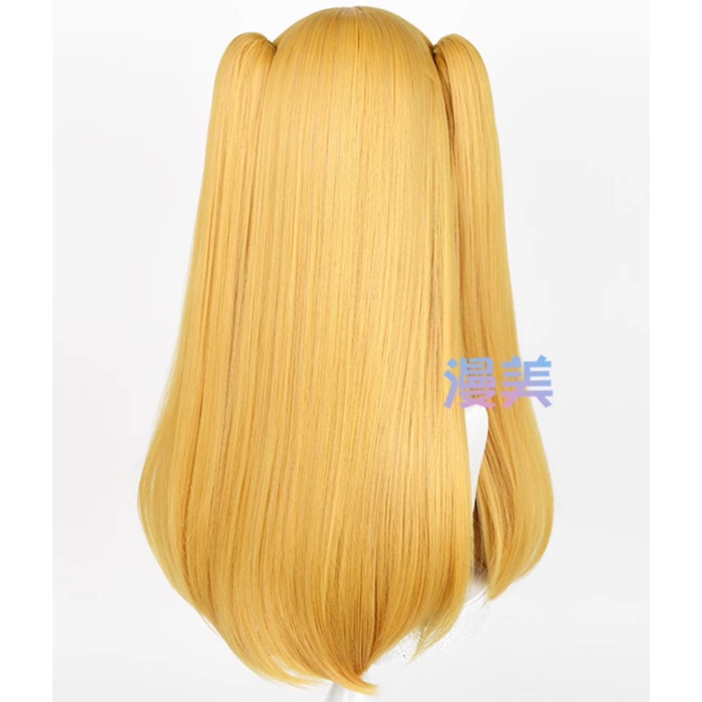 初心者♡Cosplay 假髮 莉莉艾露 2.5次元的誘惑 金色 黃色 橘黃色 雙馬尾 長髮 cos-細節圖3