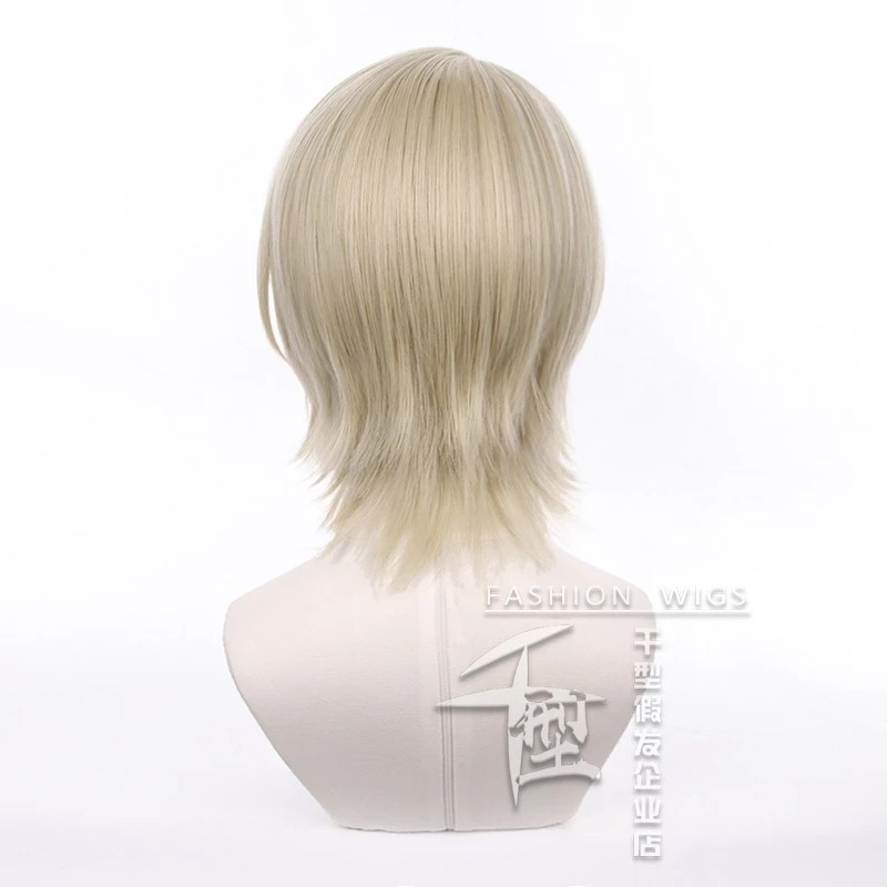 初心者♡Cosplay 假髮 白鳥藍良 淺亞麻金色 亞麻金 短髮 男角 偶像夢幻祭 cos-細節圖2