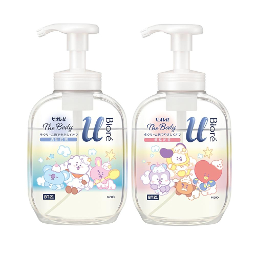 【Bioré】高彈潤沐浴慕絲 清新皂香/優雅花香 540ML BT21特別款│花王旗艦館