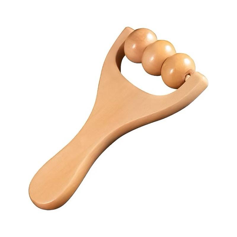 木質滾輪按摩器 按摩工具 按摩輪 按摩器 刮痧 按摩刮痧 肩頸按摩 腿部按摩 按摩經絡 滾珠按摩 原木 木頭 按摩-細節圖7