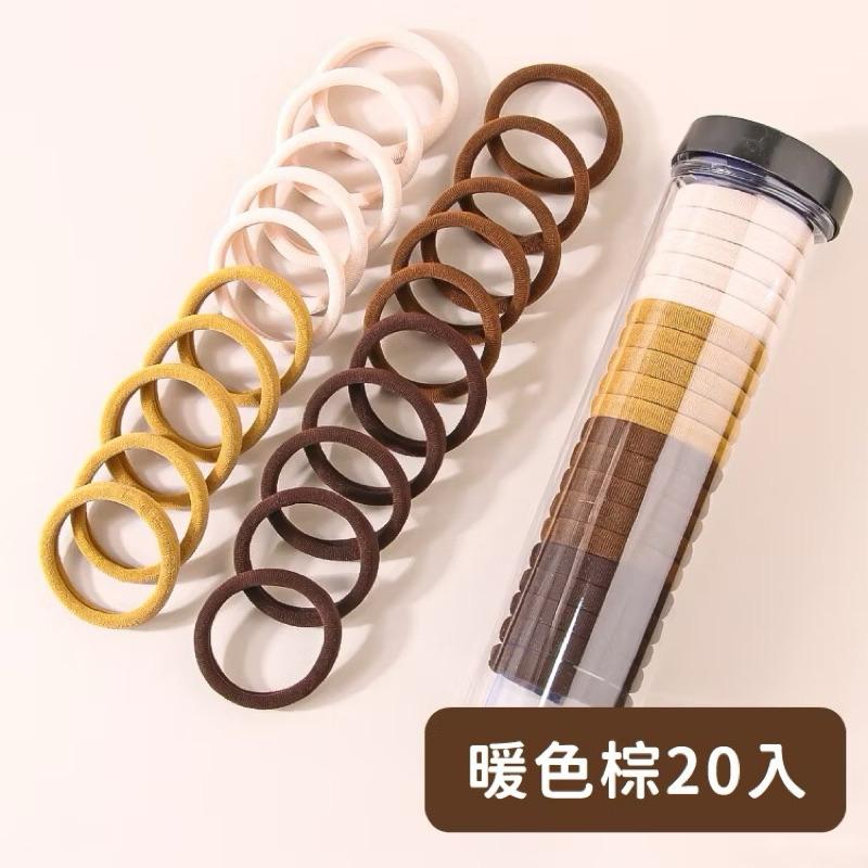 髮圈 無痕髮圈50入 馬卡龍色 超彈力 彩虹髮圈 一罐五十條-細節圖8