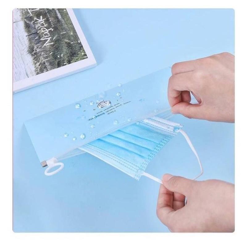 超可愛 多功能 口罩收納袋 拉鍊 收納袋 卡通收納袋 少女心 發票袋 夾鏈袋-細節圖4