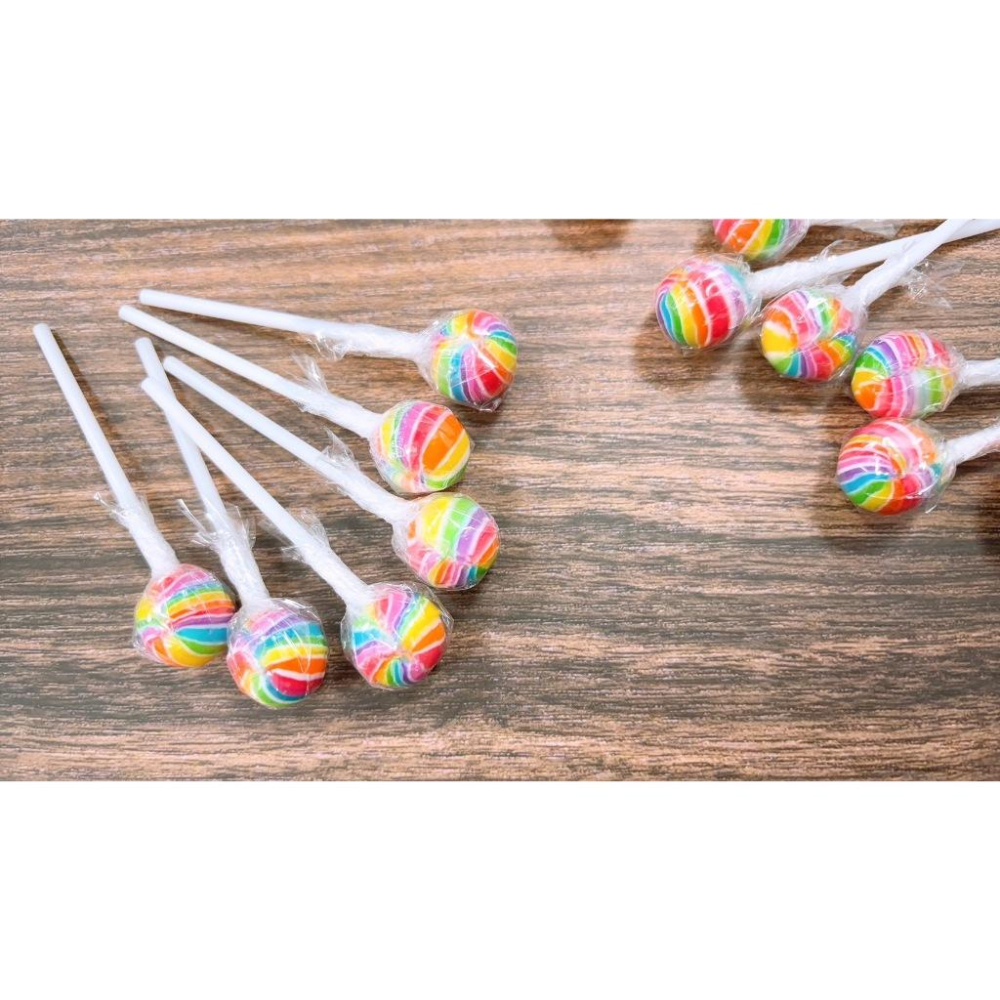 發票 現貨 彩虹 棒棒糖 迷你 迷你棒棒糖 彩虹棒棒糖 糖果 可愛 網紅 古早味 復古-細節圖3