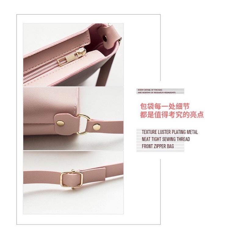 拉鏈包 肩背包 pu皮 五色隨機出貨 拉鍊 內袋-細節圖4