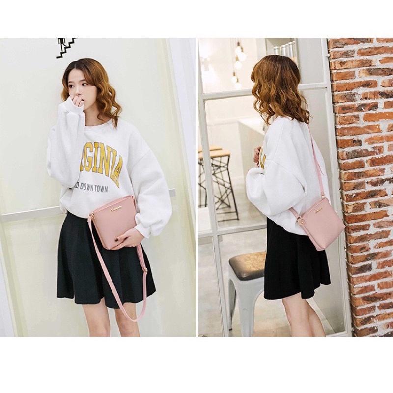 拉鏈包 肩背包 pu皮 五色隨機出貨 拉鍊 內袋-細節圖5