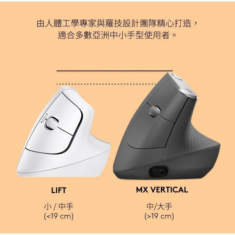 Logitech 羅技 LIFT人體工學垂直無線滑鼠 For Mac-細節圖8