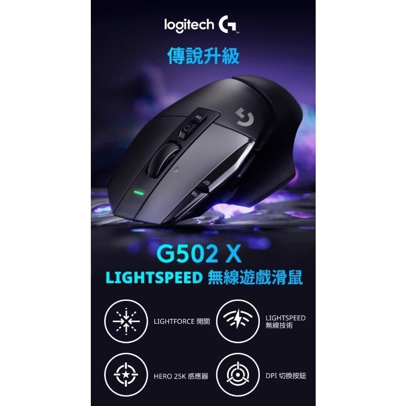 Logitech 羅技G G502 X LIGHTSPEED 高效能無線電競滑鼠