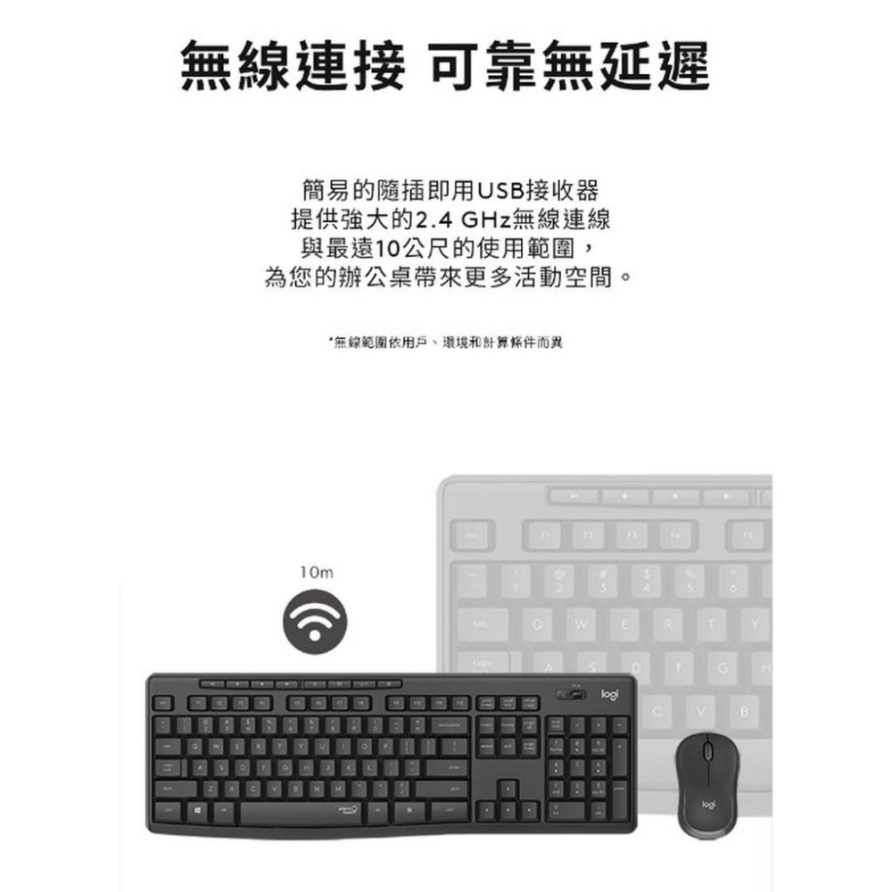 Logitech 羅技 MK295 靜音鍵鼠組 兩色-細節圖7