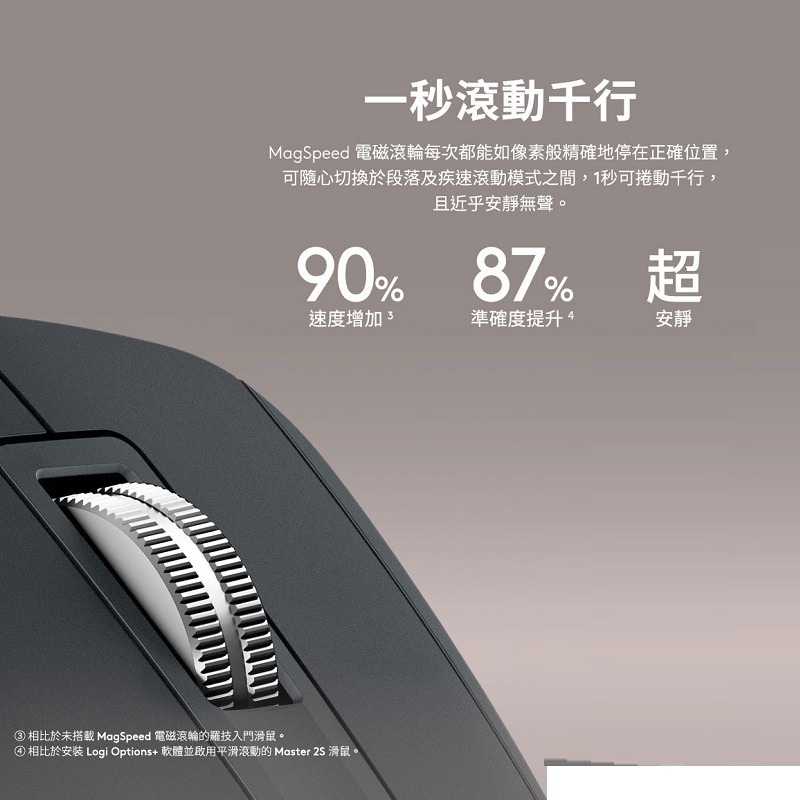 Logitech 羅技 MX Master 3S For Mac 無線智能滑鼠-細節圖7