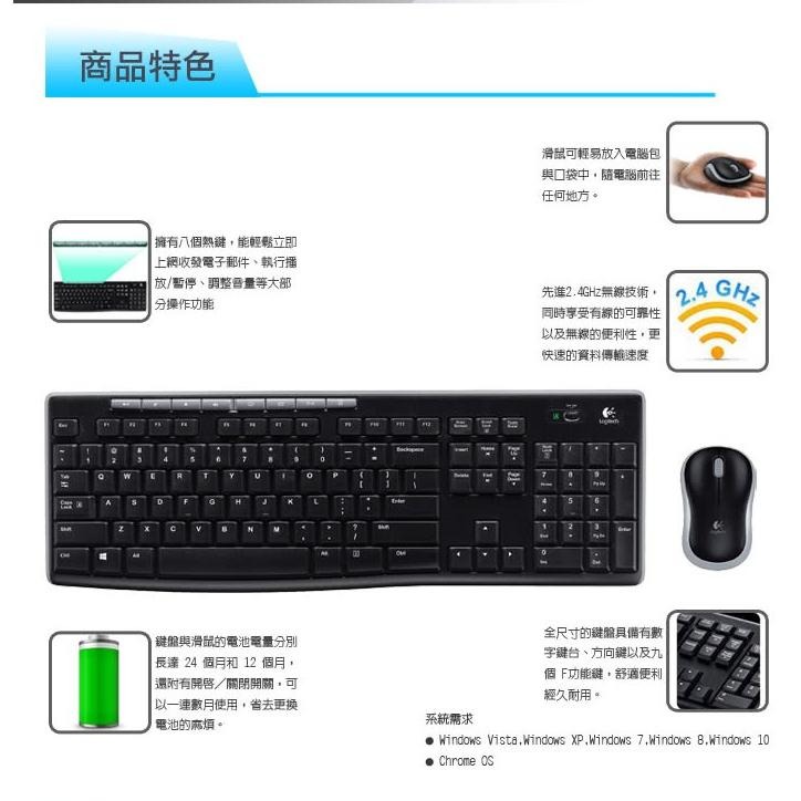 Logitech 羅技 MK270R 無線鍵盤滑鼠組 團購優惠4入組-細節圖2