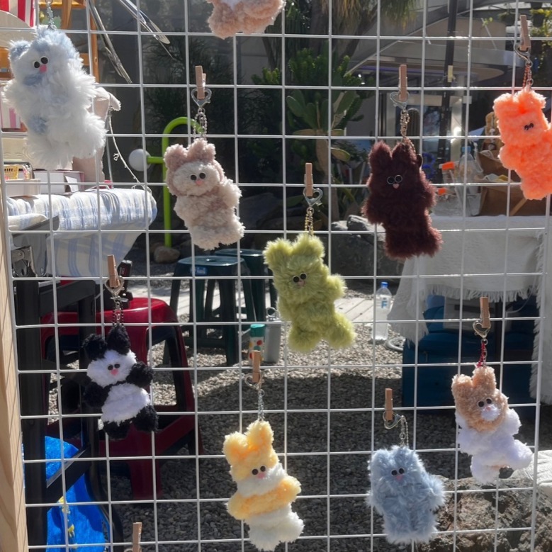 【𝐊𝐢𝐲𝐨𝐧𝐢𝐮扭來扭去︎】長毛兔兔&貓貓A區 - 扭扭棒吊飾-細節圖2