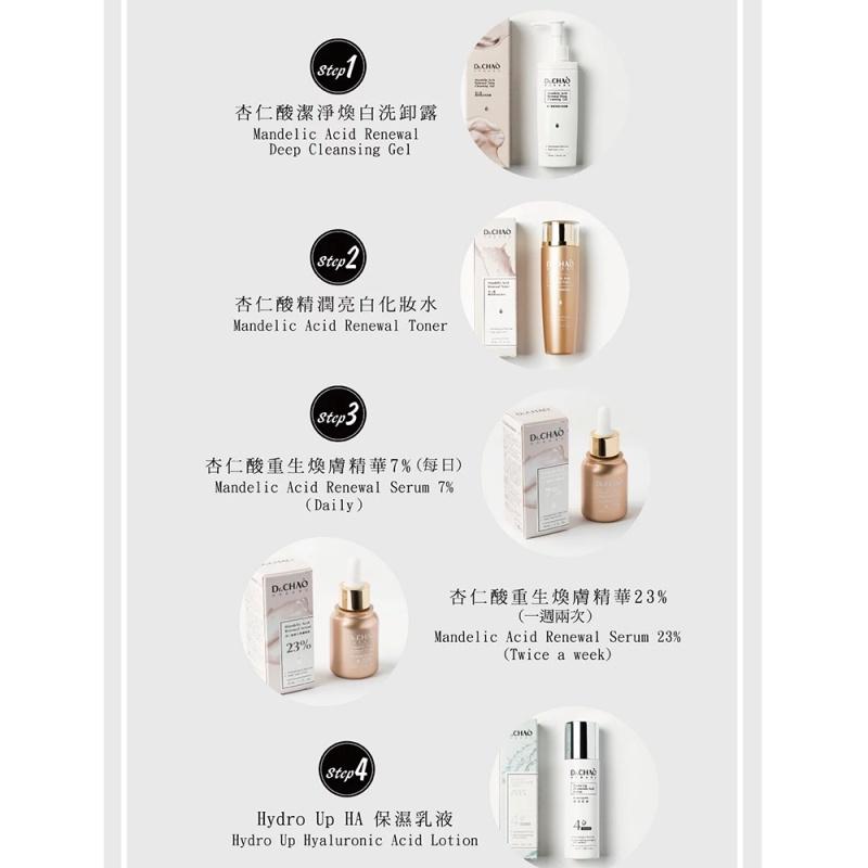 Dr.CHAO 昭明美妝專科 杏仁酸精潤亮白化妝水 多重煥膚6大特色 150ml （杏仁酸系列2）-細節圖8