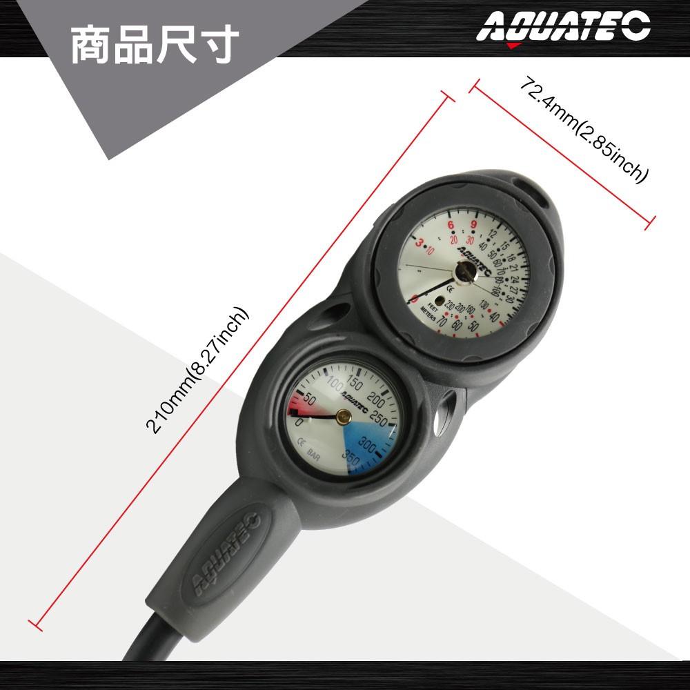 AQUATEC GP-200 潛水兩用錶組 深度錶/殘壓錶 含夜間螢光顯示  PG CITY-細節圖2