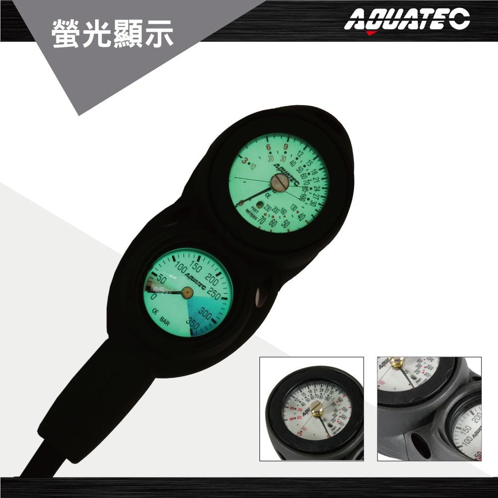 AQUATEC GP-200 潛水兩用錶組 深度錶/殘壓錶 含夜間螢光顯示  PG CITY-細節圖3